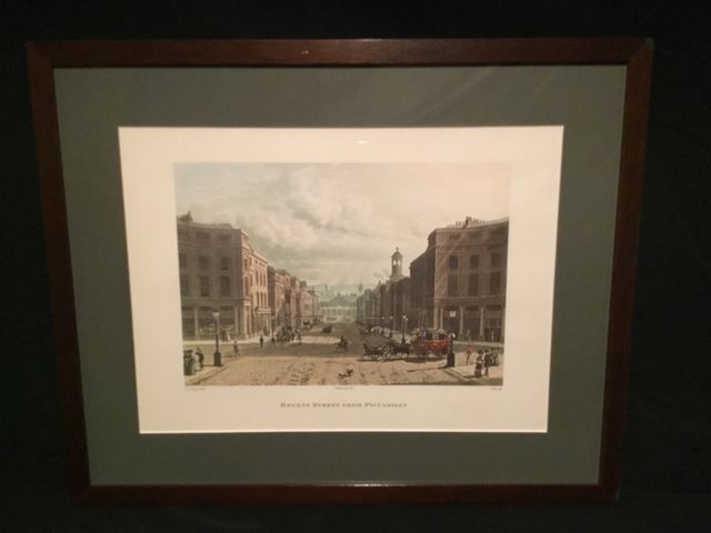 Litografía inglesa escena Regent Street (London)