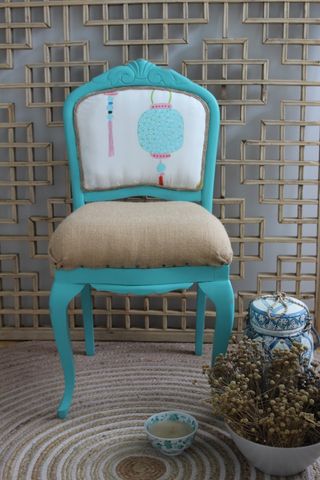 silla vintage restaurada