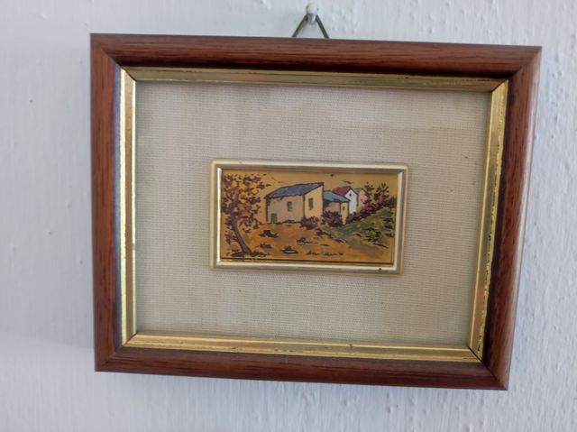 Quadri su foglia d'oro x 4