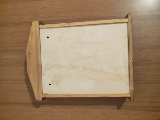 Portachiavi da parete in legno e vetro con stampa