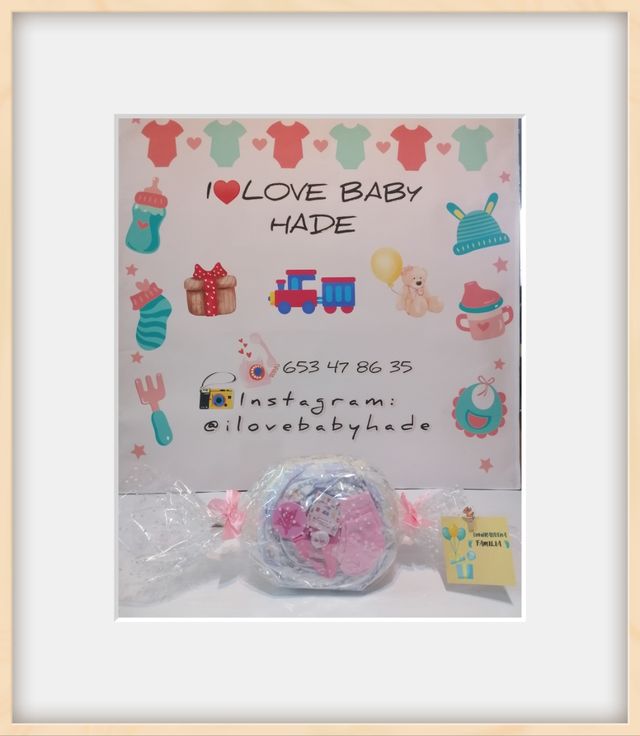 Tarta de pañal forma de caramelo