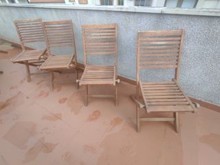 Mesa de madera maciza + 4 sillas + banco