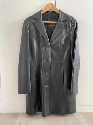 Chaqueta negra de piel talla S