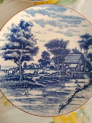 Platos de cena Juego de 2 Royal China Blue Transfe