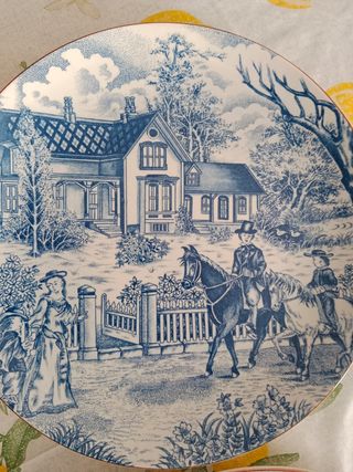 Platos de cena Juego de 2 Royal China Blue Transfe