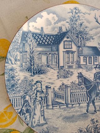 Platos de cena Juego de 2 Royal China Blue Transfe