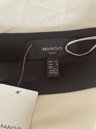 Falda de traje Mango