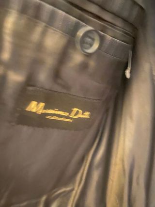 Traje de chaqueta hombre negro de raya diplo