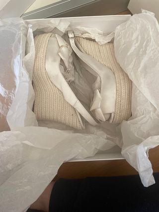 Alpargata de cuña de novia