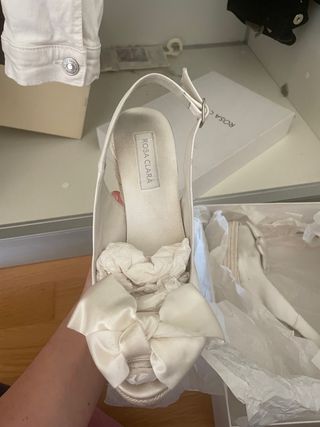 Alpargata de cuña de novia