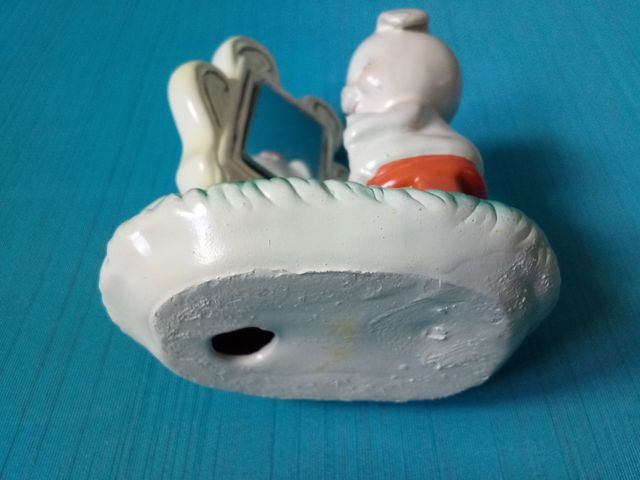 Figura vintage de cerámica de cerdita "I love you"