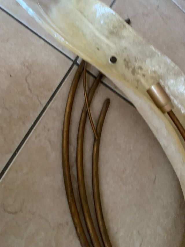 Lampadario in Murano e ferro battuto