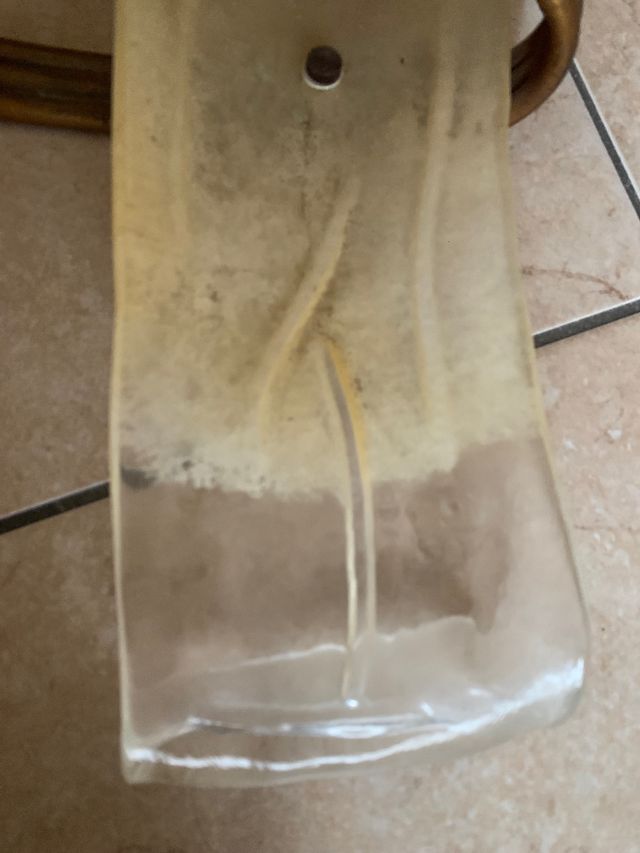 Lampadario in Murano e ferro battuto