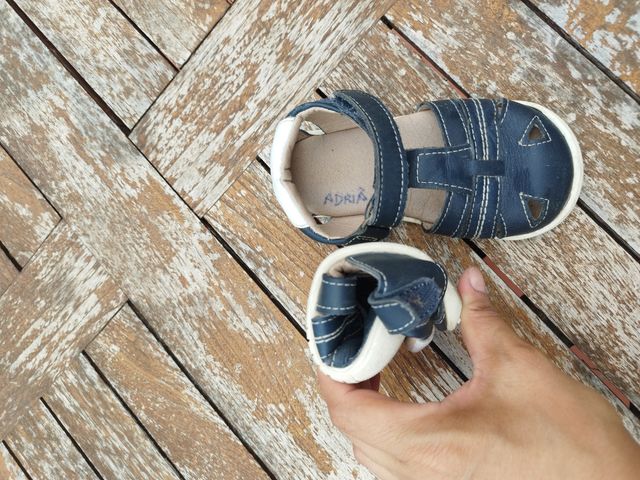 sandalias Fluffy one azul marino 24