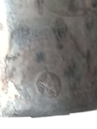 Antiguo cenicero cristal francés tallado y plata.