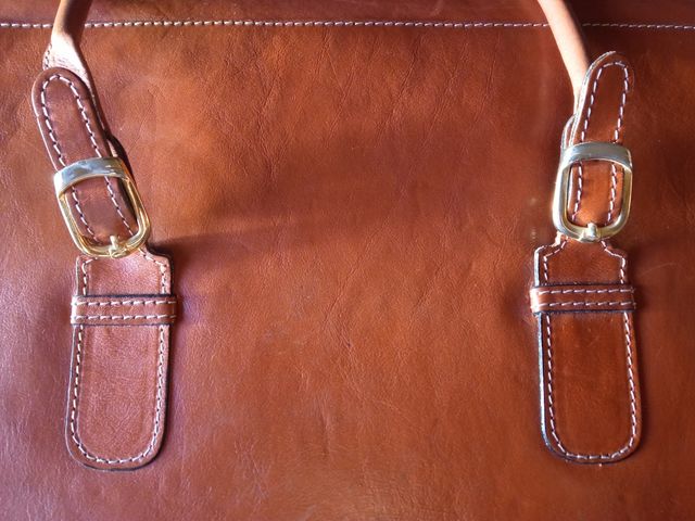 Cartera / bolso portafolios de cuero. Bolso