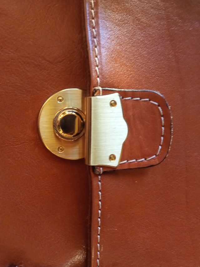 Cartera / bolso portafolios de cuero. Bolso