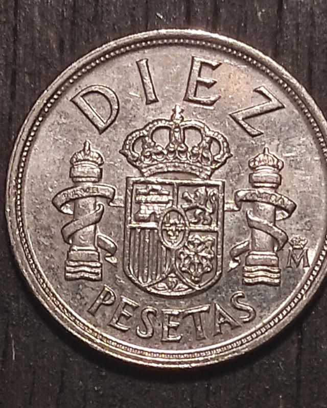 Monedas de 10 Pesetas.