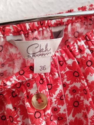 blusa  roja estampado mujer