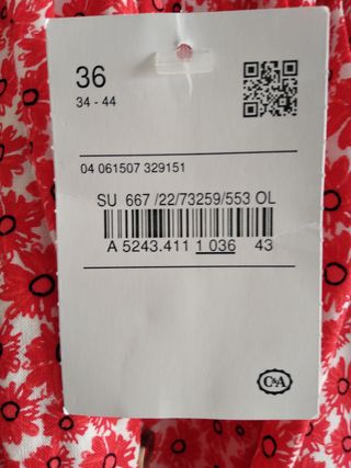 blusa  roja estampado mujer