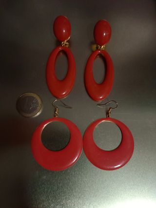 Flamenca pendientes color CORAL