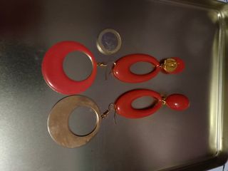 Flamenca pendientes color CORAL