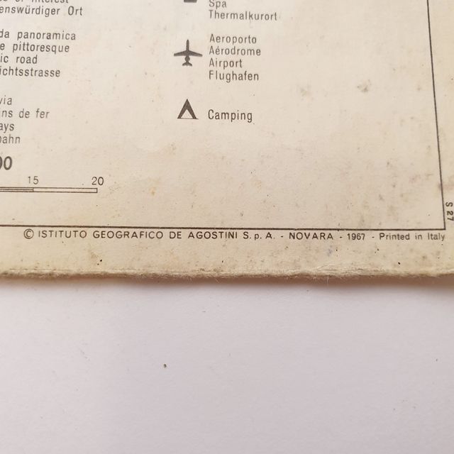 Cartina turistica autostradale italiana Caltex