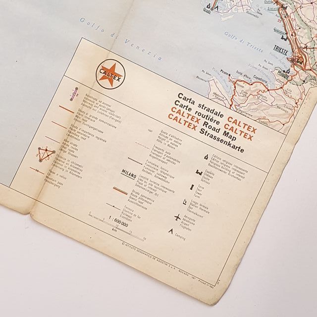 Cartina turistica autostradale italiana Caltex