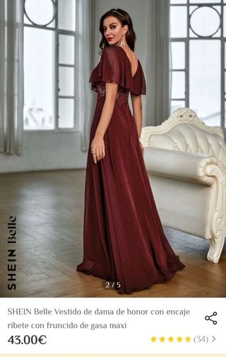 Vestido a estrenar fiesta largo color berenjena