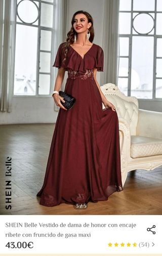 Vestido a estrenar fiesta largo color berenjena