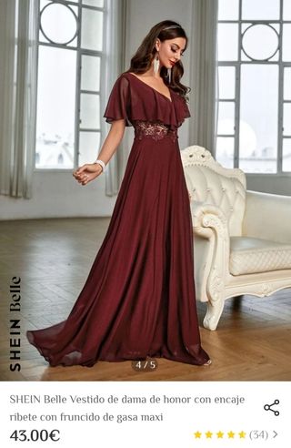 Vestido a estrenar fiesta largo color berenjena