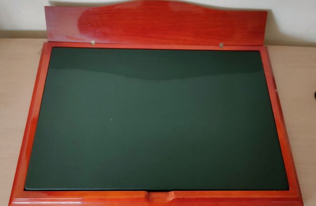 Sottomano Radica e Pelle Vintage