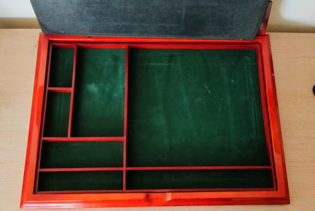 Sottomano Radica e Pelle Vintage