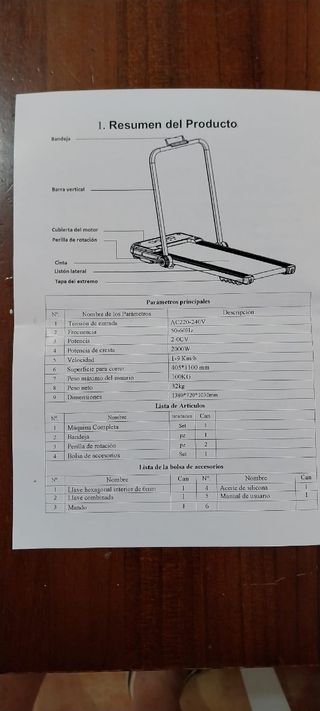 Cinta para correr. 