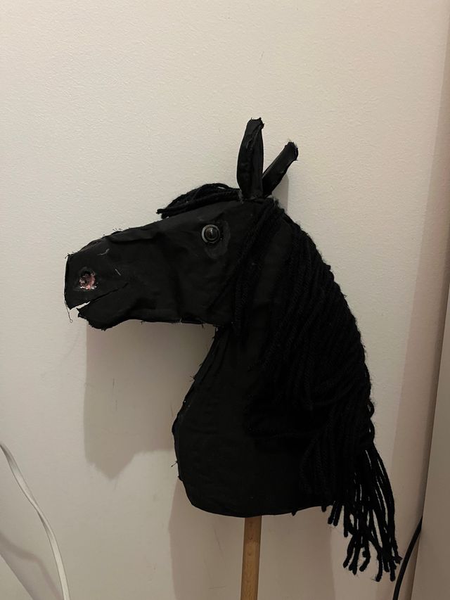 Hobby Horse nero fatto a mano