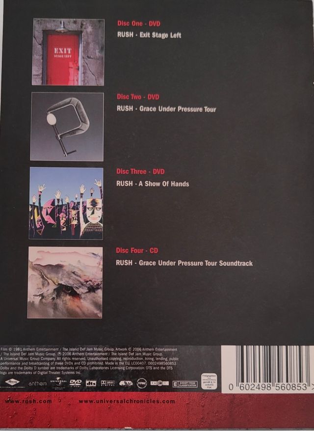 Rush Replay X3 (3 DVD + 1 CD)