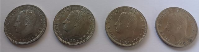 4 monedas 100 pts 1980 *80