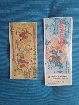 BIGLIETTI DELLE LOTTERIE ITALIANE