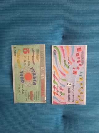 BIGLIETTI DELLE LOTTERIE ITALIANE