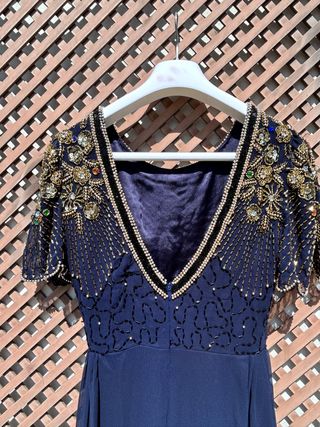 Vestido de fiesta con pedrería