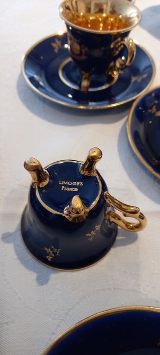 MAGNIFICO JUEGO DE CAFE DE PORCELANA DE LIMOGES