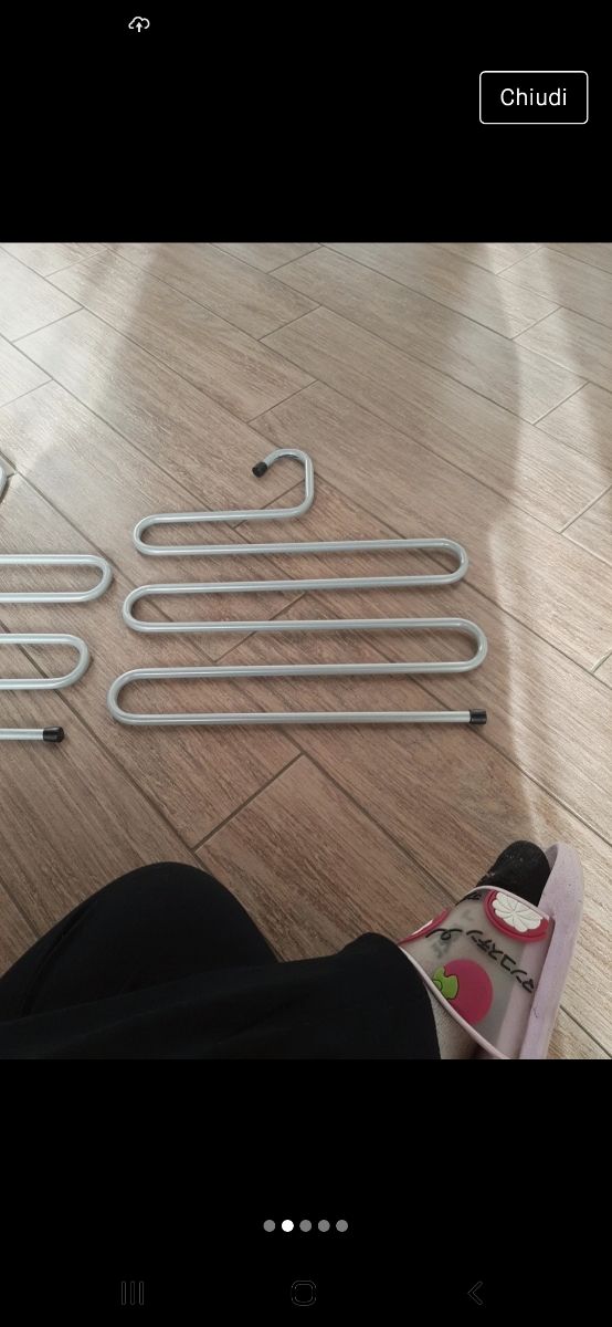 Due appendini per pantaloni in metallo ikea