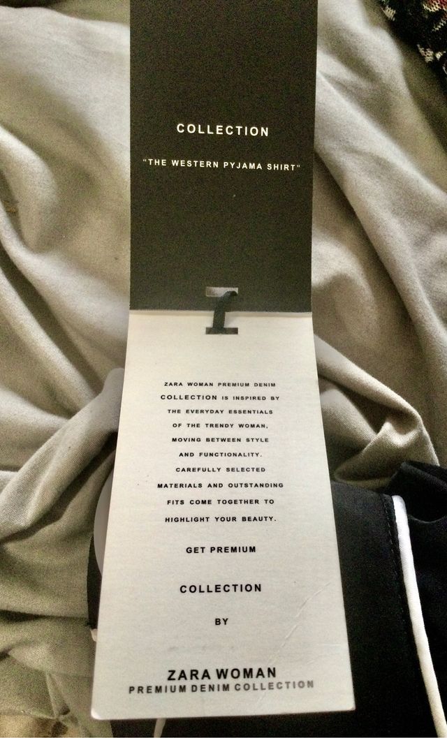 ZARA COLLECTION DISEÑO "THE WESTERN PYJAMA SHIRT"