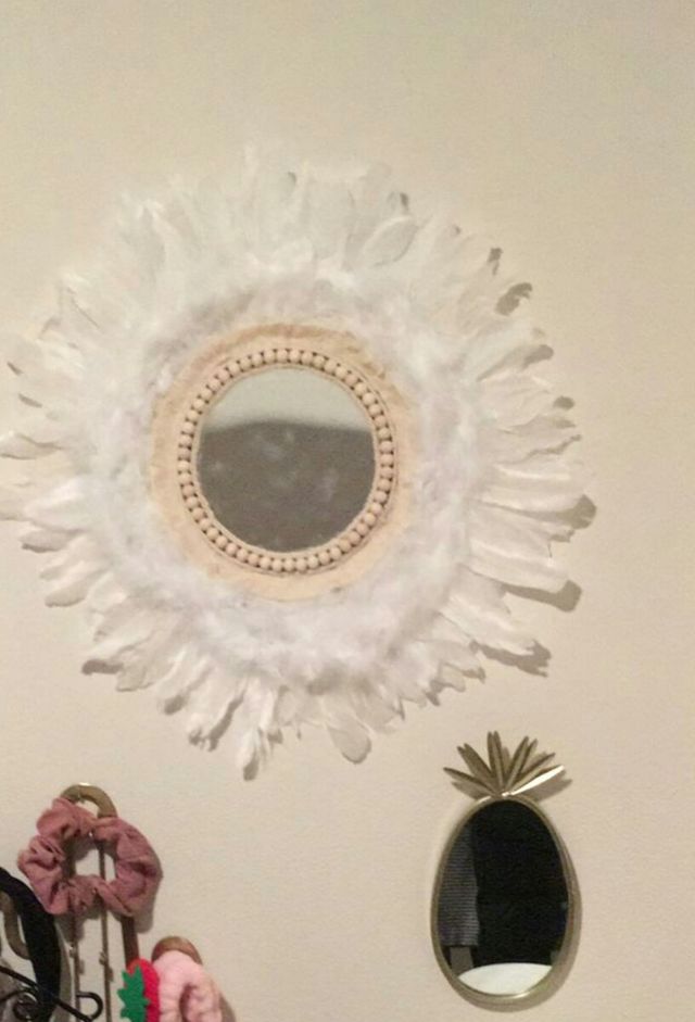 Espejo plumas boho chic