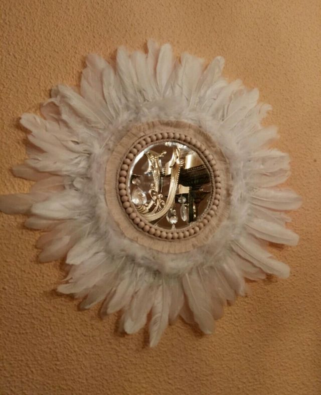 Espejo plumas boho chic