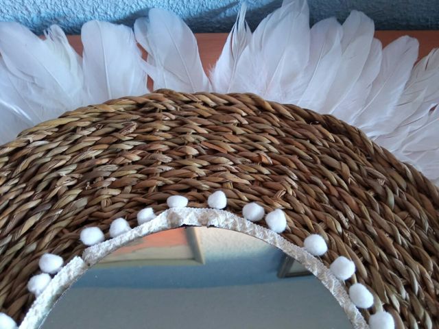 Espejo plumas bohemia jujuhat