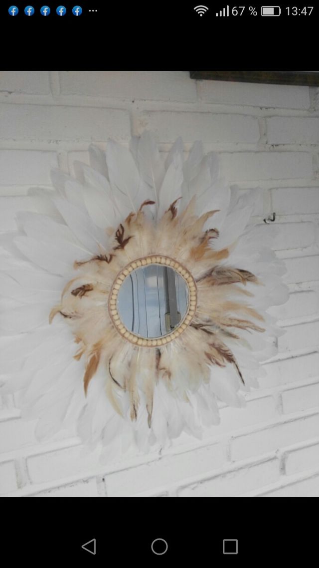 Espejo plumas jujuhat bohemia