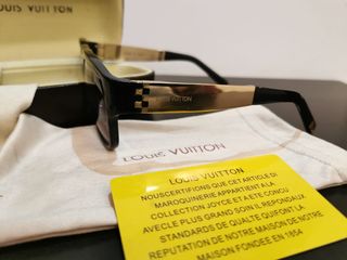Louis Vuitton Gafas de Sol Negras y Doradas
