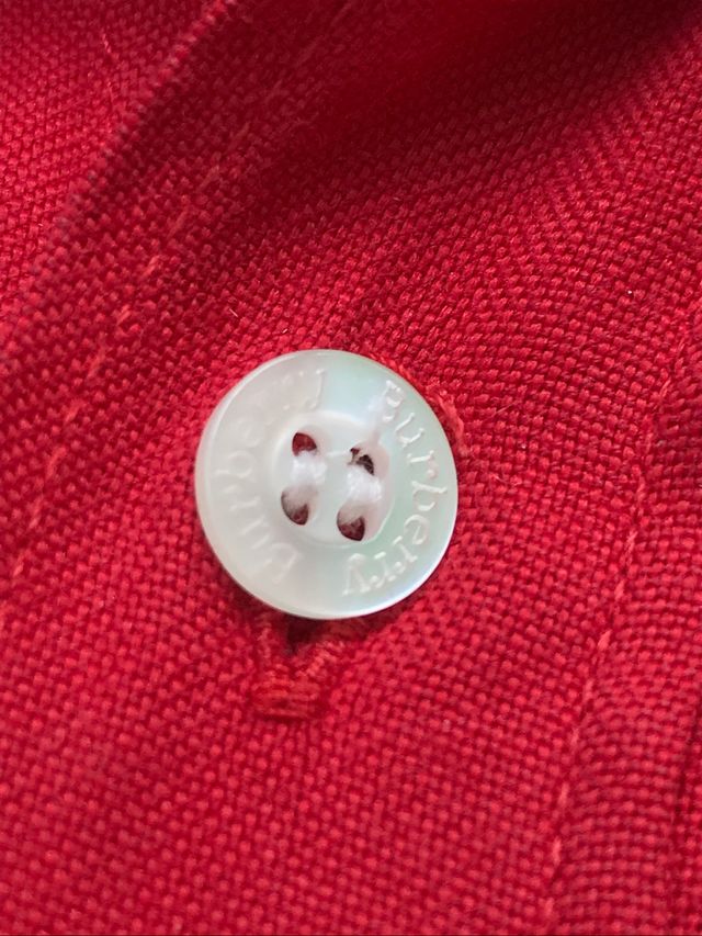 Camisa roja Burberry estampado cuadros