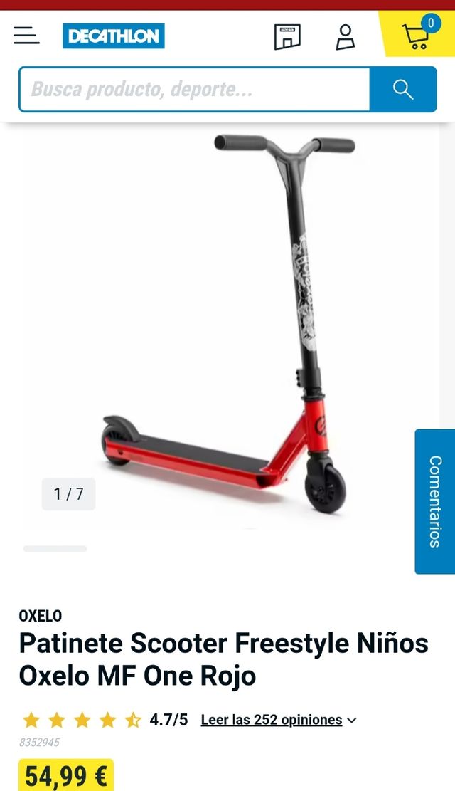 OXELO
Patinete Scooter Freestyle Niños Oxelo MF O